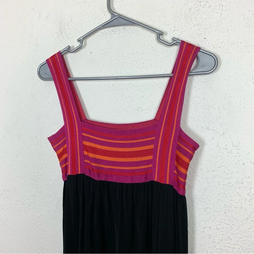 Vintage Missoni striped baby doll dress size 2 multicolor knit bodice